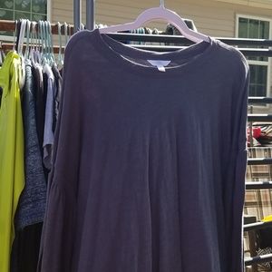 Tru and Time grey ballon sleeve tee